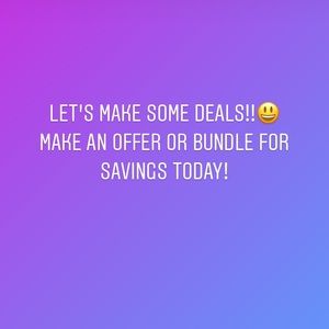 Wanting to make some deals today!!😃😃😃